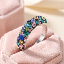 Сребърен Пръстен С Кристали От Sw® Cynthia Multicolor