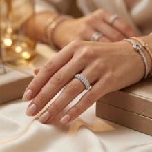 Сребърен пръстен с кристали от Sw® Cynthia Crystal Сребърен пръстен с кристали от Sw® Cynthia Crystal