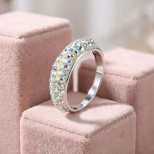 Сребърен пръстен с кристали от Sw® Cynthia AB Crystal Сребърен пръстен с кристали от Sw® Cynthia AB Crystal