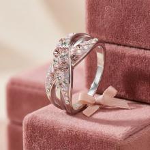 Сребърен пръстен с кристали от Sw®  SP719 Marilyn