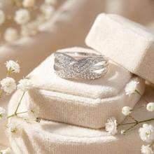 Сребърен пръстен с кристали от Sw®  SP719 Crystal