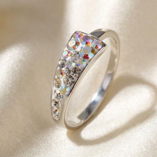 Сребърен Пръстен С Кристали От Sw® SP722 AB Crystal