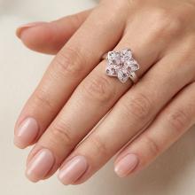 Сребърен пръстен Цветенце с кристали от Sw® Marilyn