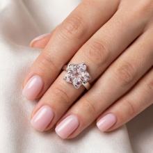 Сребърен пръстен Цветенце с кристали от Sw® Marilyn