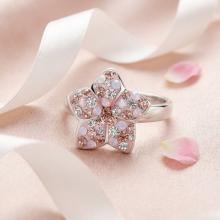 Сребърен пръстен Цветенце с кристали от Sw® Marilyn