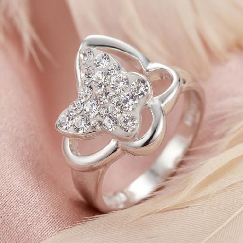 Сребърен Пръстен Пеперуда С Кристали От Sw® Crystal