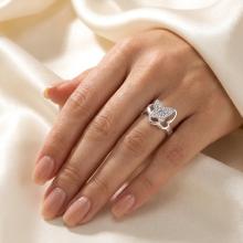 Сребърен Пръстен Пеперуда С Кристали От Sw® Crystal