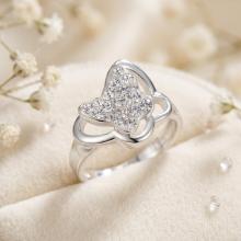 Сребърен Пръстен Пеперуда С Кристали От Sw® Crystal