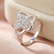 Сребърен Пръстен Пеперуда С Кристали От Sw® Crystal
