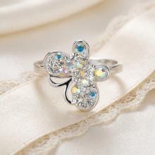 Сребърен Пръстен С Кристали От Sw® SP727 AB Crystal