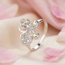 Сребърен Пръстен С Кристали От Sw® SP727 AB Crystal