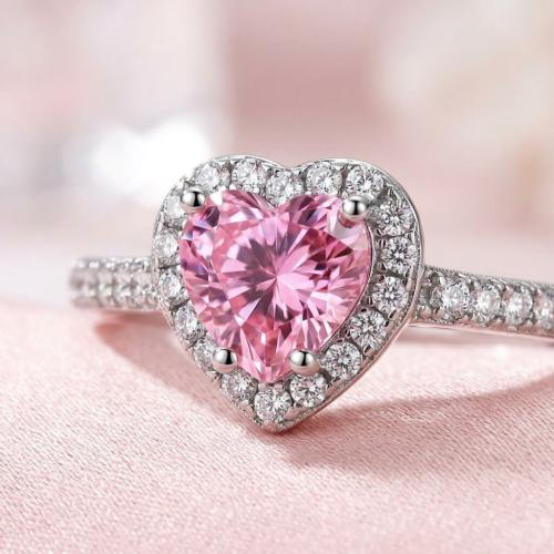  Сребърен пръстен Affection of Love Pink
