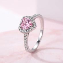 Сребърен пръстен Affection of Love Pink