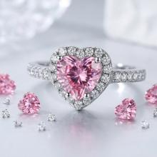 Сребърен пръстен Affection of Love Pink