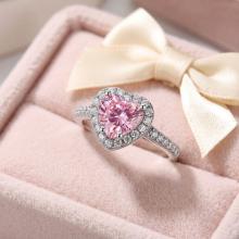 Сребърен пръстен Affection of Love Pink