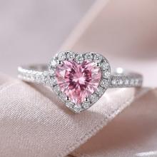 Сребърен пръстен Affection of Love Pink