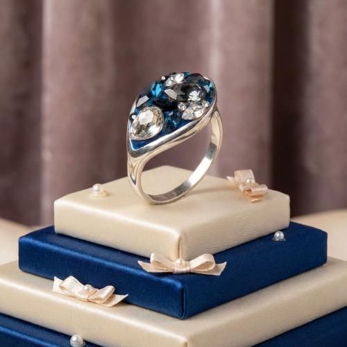 Сребърен Пръстен С Кристали От Sw® SP148 Royal