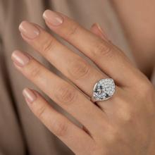 Сребърен Пръстен С Кристали От Sw® SP148 Silver Shade
