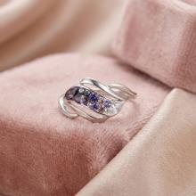 Сребърен пръстен с кристали от Sw® SP149 Corsette