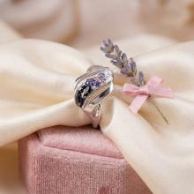 Сребърен пръстен с кристали от Sw® SP149 Corsette