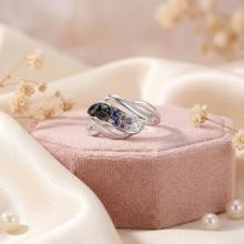 Сребърен пръстен с кристали от Sw® SP149 Corsette