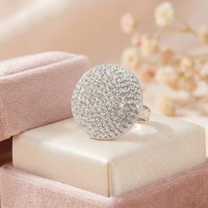 Сребърен пръстен с бели кристали от Sw® Olivia