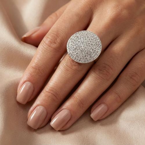 Сребърен пръстен с бели кристали от Sw® Olivia