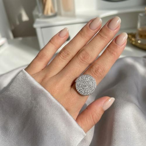 Сребърен пръстен с кристали от Sw® SP601Crystal