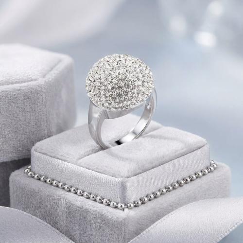 Сребърен пръстен с кристали от Sw® SP602 Crystal