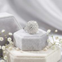 Сребърен пръстен с кристали от Sw® SP602 Crystal