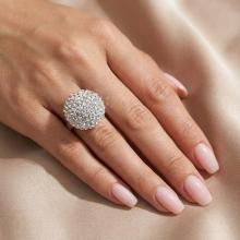 Сребърен пръстен с кристали от Sw® SP602 Crystal