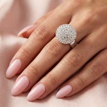 Сребърен пръстен с кристали от Sw® SP602 Crystal