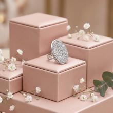Сребърен пръстен с кристали от Sw® SP604 Crystal