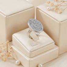 Сребърен пръстен с кристали от Sw® SP604 Crystal