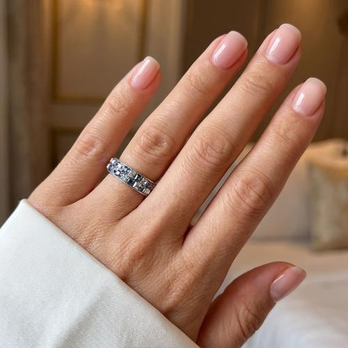 Сребърен пръстен с кристали от Sw® Mila