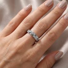 Сребърен пръстен с кристали от Sw® Mila Silver Shade Сребърен пръстен с кристали от Sw® Mila Silver Shade