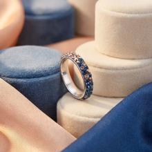 Сребърен пръстен с кристали от Sw® Mila Metallic Rose Gold Сребърен пръстен с кристали от Sw® Mila Metallic Rose Gold