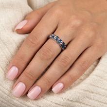 Сребърен пръстен с кристали от Sw® Mila Metallic Rose Gold Сребърен пръстен с кристали от Sw® Mila Metallic Rose Gold