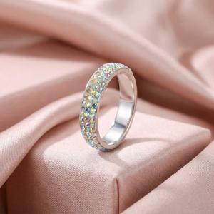 Сребърен пръстен с кристали от Sw® Mila AB Crystal