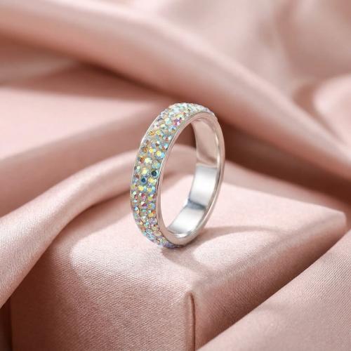 Сребърен пръстен с кристали от Sw® Mila AB Crystal