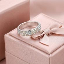 Сребърен пръстен с кристали от Sw® Mila AB Crystal