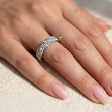 Сребърен пръстен с кристали от Sw® Mila AB Crystal