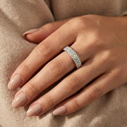Сребърен пръстен с кристали от Sw® Mila AB Crystal