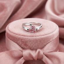 Сребърен пръстен с кристали от Sw® Ayla Rose Shade