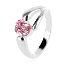 Сребърен пръстен с кристали от Sw® Ayla Rose Shade