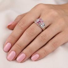 Сребърен пръстен с кристали от Sw® Lyla Rose Shade Сребърен пръстен с кристали от Sw® Lyla Rose Shade