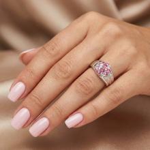 Сребърен пръстен с кристали от Sw® Lyla Rose Shade Сребърен пръстен с кристали от Sw® Lyla Rose Shade