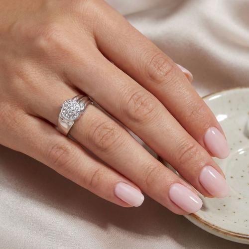 Сребърен пръстен с кристали от Sw® Lyla Crystal