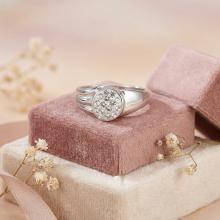 Сребърен пръстен с кристали от Sw® Lyla Crystal