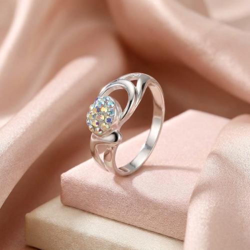 Сребърен пръстен с кристали от Sw® Eliza AB Crystal